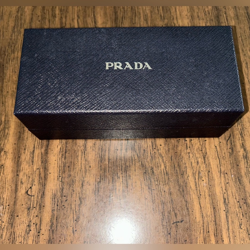 Authentic Prada Glasses Storage Box Plus Hard Case With Magnetic Closure.